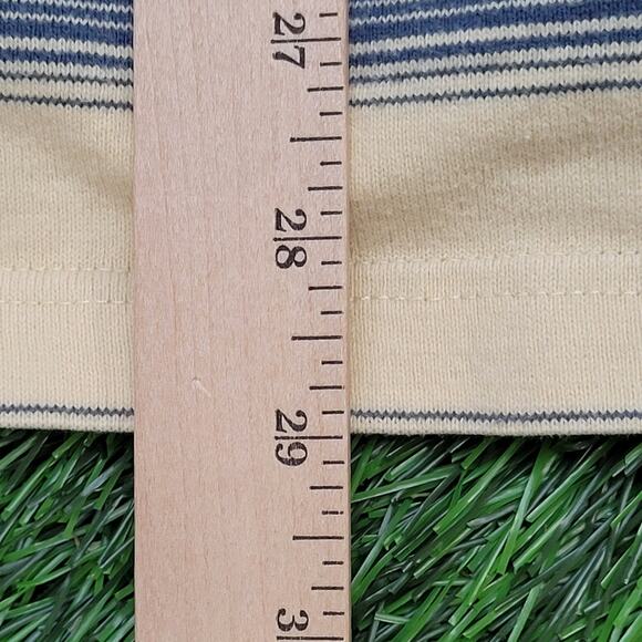 Vintage 90s Pendleton Stripes Polo Shirt L/XL 24x29 Blue Beige - Picture 4 of 12
